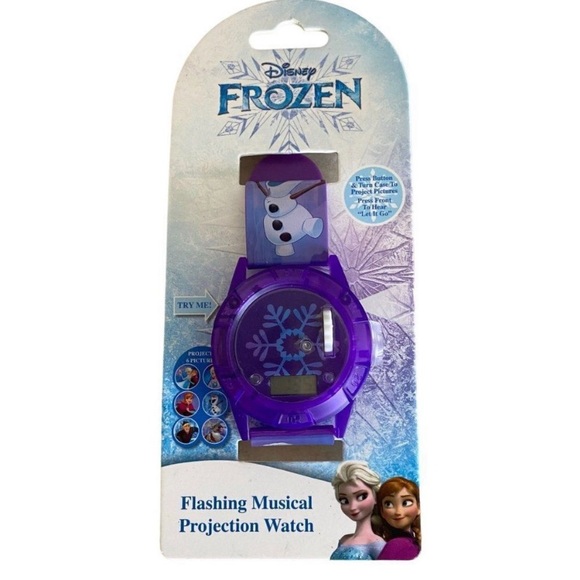 NWT Frozen Disney Flashing Light & Sound FX Projection LCD Watch - Picture 3 of 6